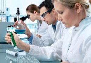 Researchers in a laboratory